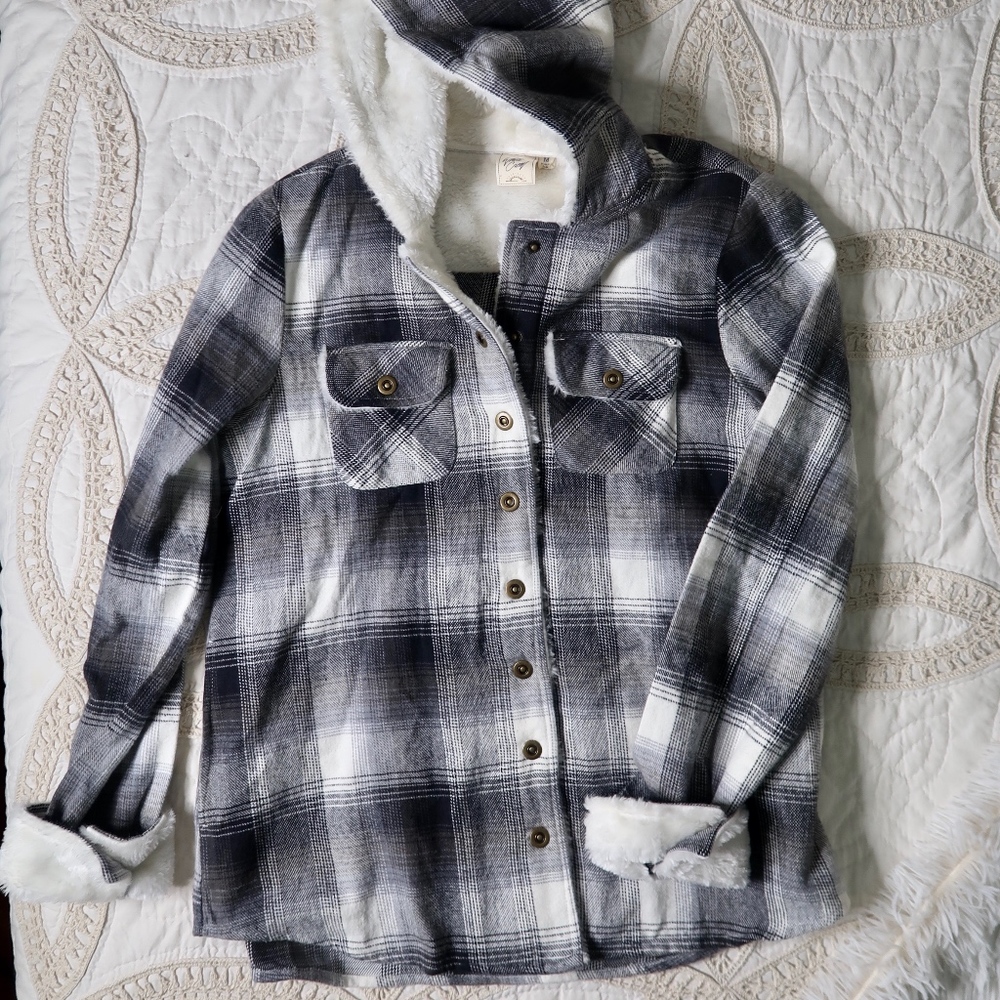 Plaid Hooded Jacket